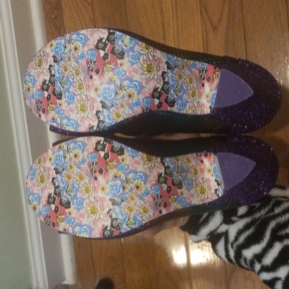 New 'STAGE LEFT' glitter & rainbow Irregular Choice heels, size 37, US size 6-7 - Picture 6 of 10